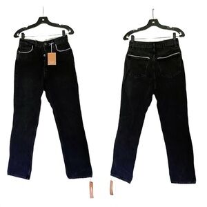 Reformation Jeans Stardust HR Straight Rhinestones Ventura 27 NWT